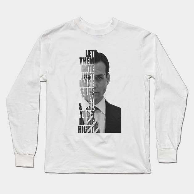 Harvey Specter - Spell Your Name Right Long Sleeve T-Shirt by The Architect Shop